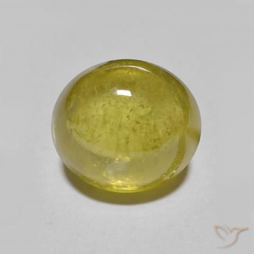 3.18ct طبيعي ذهبى متوسط سيفين, بيضوي, نصف شفاف