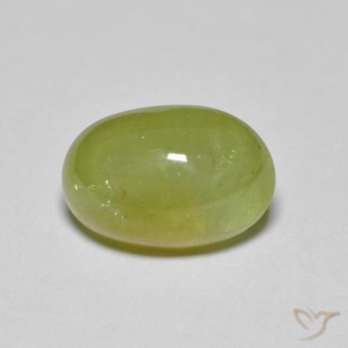 3.10ct طبيعي اخضر فاتح سيفين, بيضوي, نصف شفاف