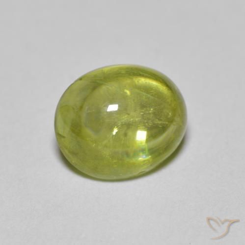 سيفين Medium Light Green طبيعي، بيضوي، 1.63 قيراط، شفاف