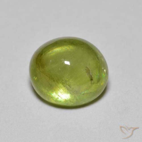 2.17ct طبيعي Medium Light Green سيفين, بيضوي, نصف شفاف