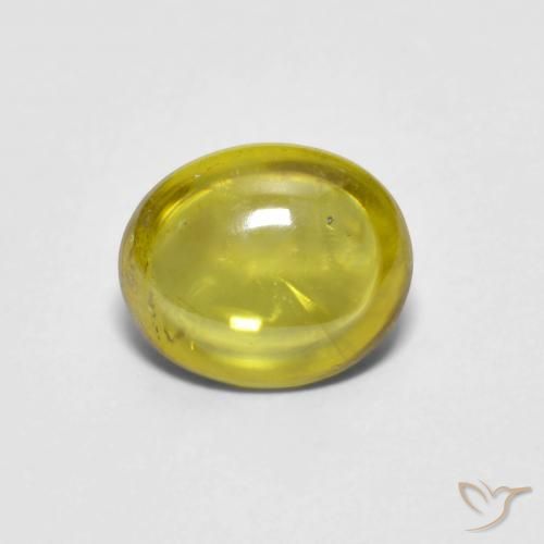 1.04ct طبيعي أصفر فاتح-متوسط سيفين, بيضوي, شفاف