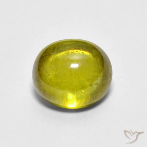 1.57ct طبيعي أخضر دافئ سيفين, بيضوي, شفاف