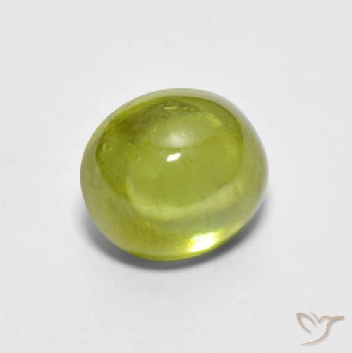 2.14ct طبيعي أخضر زيتوني سيفين, بيضوي, شفاف