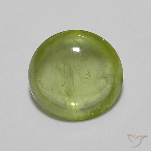 1.15ct طبيعي أخضر زيتوني سيفين, بيضوي, شفاف
