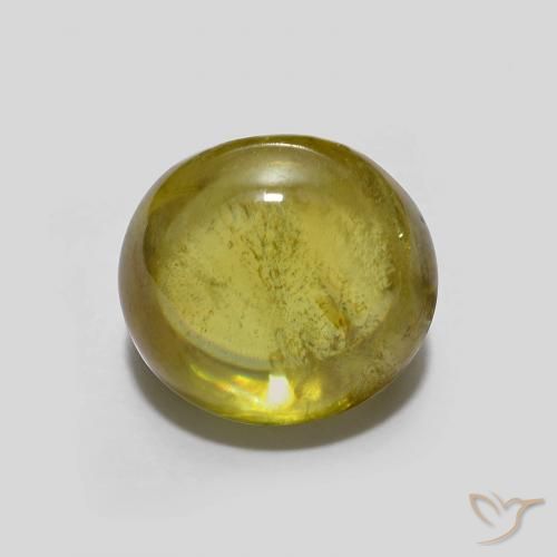 2.23ct طبيعي أخضر مصفر سيفين, بيضوي, شفاف