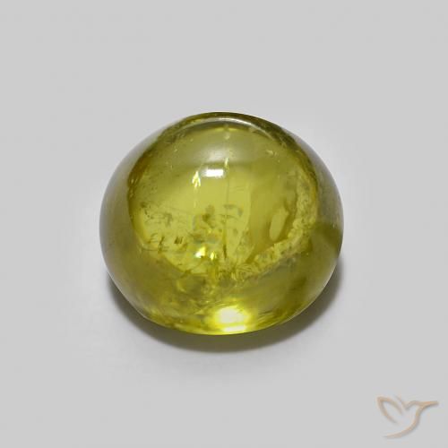 2.07ct طبيعي أخضر مصفر سيفين, بيضوي, شفاف