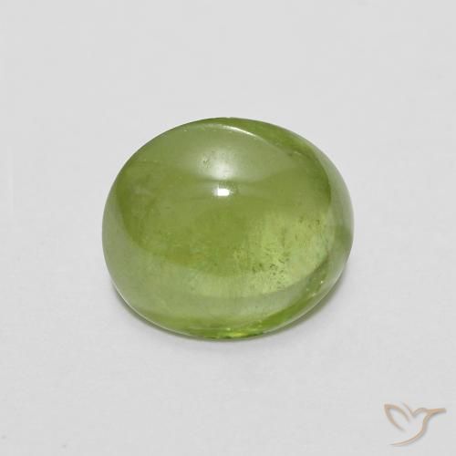 1.66ct طبيعي أخضر متوسط سيفين, بيضوي, نصف شفاف
