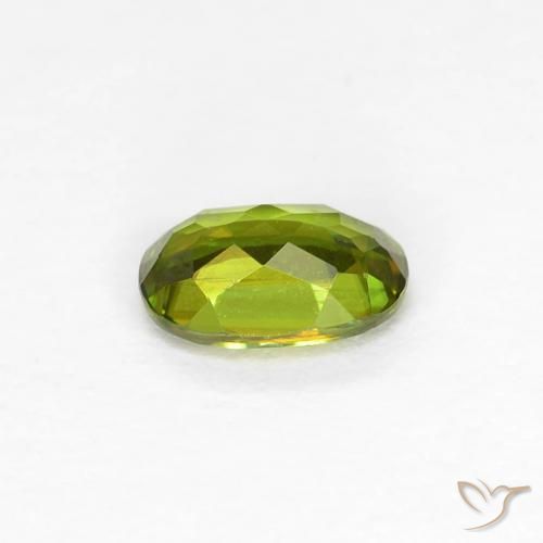 سيفين Medium Dark-Green طبيعي، بيضوي، 0.38 قيراط، قليلا جدا