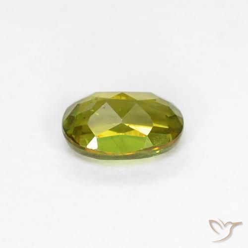 سيفين Medium Dark-Green طبيعي، بيضوي، 0.42 قيراط، قليلا جدا