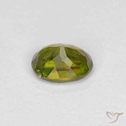 سيفين Medium Dark-Green طبيعي، بيضوي، 0.35 قيراط، قليلا جدا