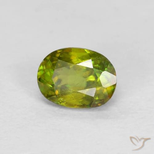 سيفين Medium Dark-Green طبيعي، بيضوي، 0.57 قيراط، VVS-VS