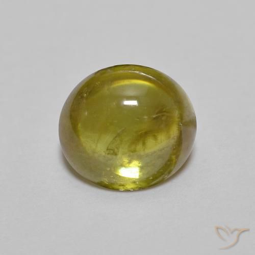 1.36ct طبيعي ذهبى ترابى سيفين, بيضوي, شفاف