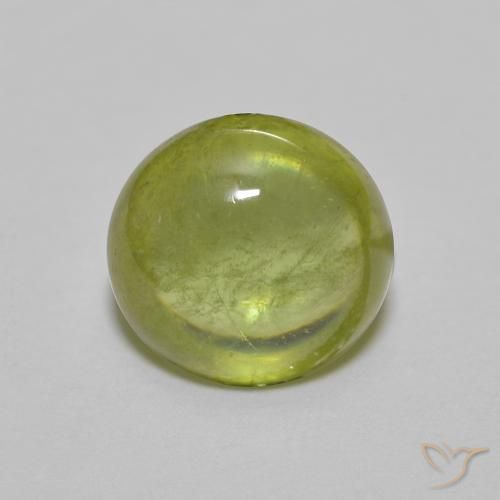 1.60ct طبيعي أخضر زيتوني سيفين, بيضوي, شفاف