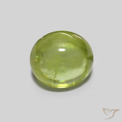 0.90ct طبيعي اخضر زاهى سيفين, بيضوي, شفاف