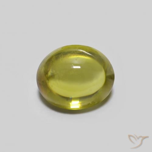 0.73ct طبيعي أخضر مصفر سيفين, بيضوي, شفاف
