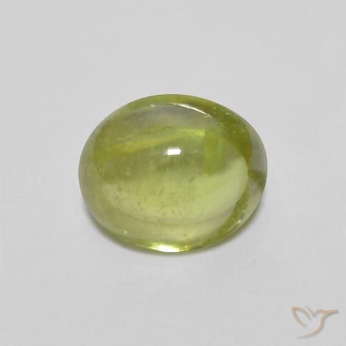 1.12ct طبيعي أخضر زيتوني سيفين, بيضوي, شفاف