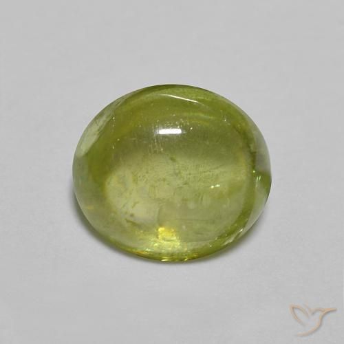1.41ct طبيعي أخضر زيتوني سيفين, بيضوي, شفاف
