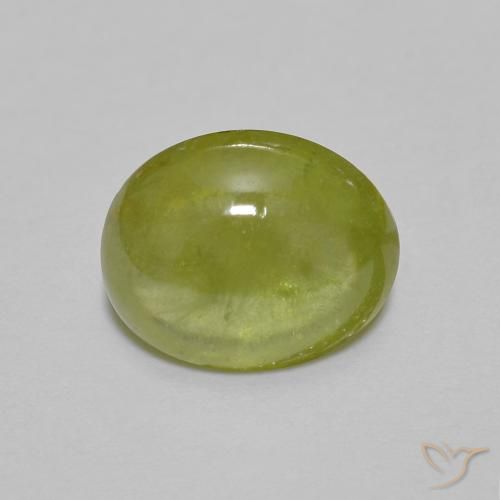 2.03ct طبيعي أخضر زيتوني سيفين, بيضوي, شفاف