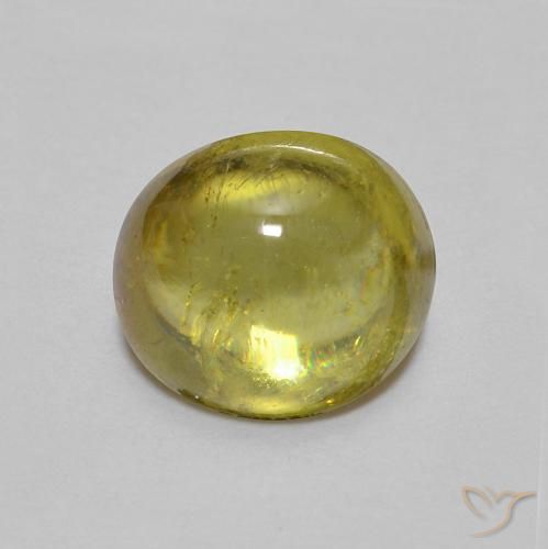 1.47ct طبيعي أخضر مصفر سيفين, بيضوي, شفاف