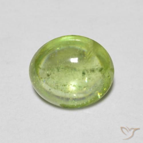 1.14ct طبيعي أخضر حيوى فاتح سيفين, بيضوي, شفاف