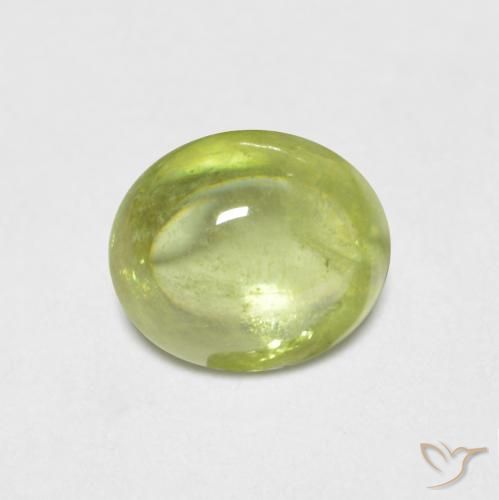 0.85ct طبيعي أصفر فاتح سيفين, بيضوي, شفاف