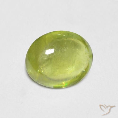 0.91ct طبيعي الأصفر الليمونى سيفين, بيضوي, شفاف