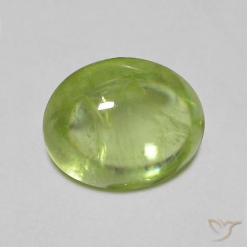 1.35ct طبيعي أخضر حيوى فاتح سيفين, بيضوي, شفاف