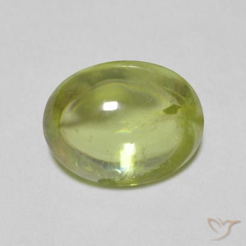 1.25ct طبيعي أخضر زيتوني سيفين, بيضوي, شفاف