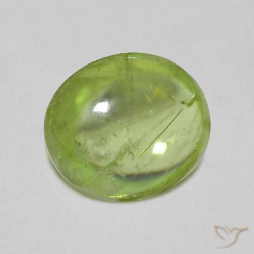 1.34ct طبيعي أخضر حيوى فاتح سيفين, بيضوي, شفاف