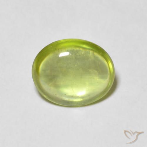 1.25ct طبيعي اخضر زاهى سيفين, بيضوي, شفاف