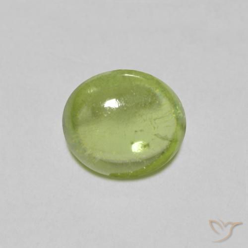 1.08ct طبيعي أخضر حيوى فاتح سيفين, بيضوي, شفاف