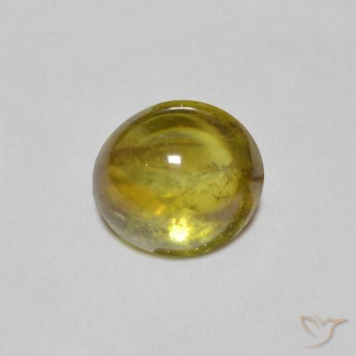 1.23ct طبيعي أخضر دافئ سيفين, بيضوي, شفاف