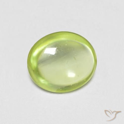 0.63ct طبيعي اخضر زاهى سيفين, بيضوي, شفاف