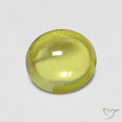 0.82ct طبيعي الأصفر الليمونى سيفين, بيضوي, شفاف