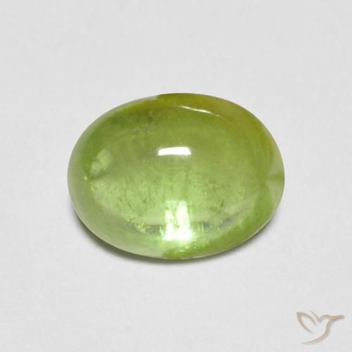 1.43ct طبيعي اخضر زاهى سيفين, بيضوي, شفاف