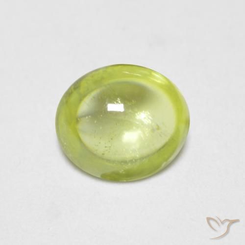 0.75ct طبيعي ليمون اخضر سيفين, بيضوي, شفاف