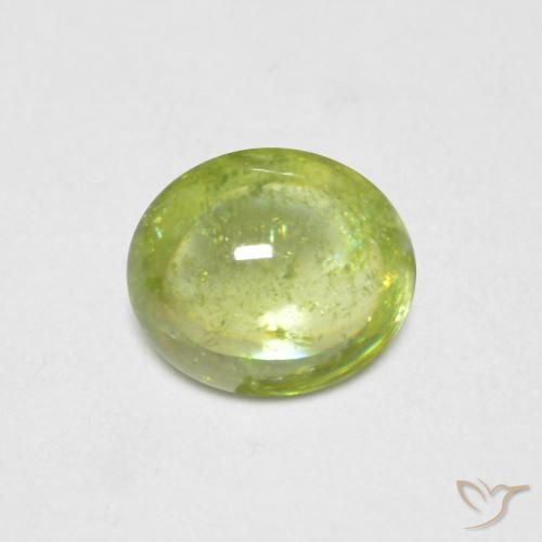 0.70ct طبيعي اخضر زاهى سيفين, بيضوي, شفاف