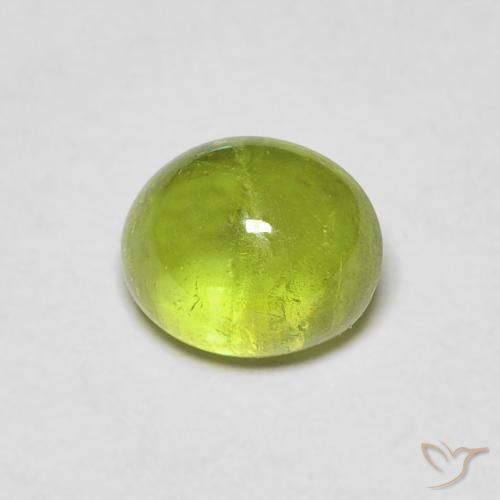 1.09ct طبيعي أخضر متوسط سيفين, بيضوي, شفاف