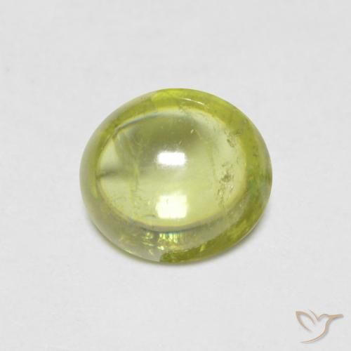 0.97ct طبيعي أخضر مصفر سيفين, بيضوي, شفاف