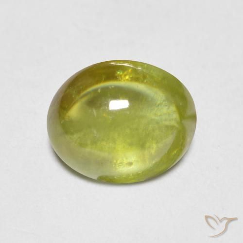 1.37ct طبيعي أخضر ترابى دافئ سيفين, بيضوي, شفاف