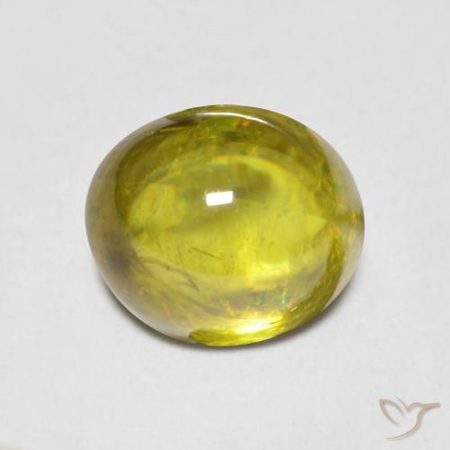 1.78ct طبيعي أخضر متوسط سيفين, بيضوي, شفاف