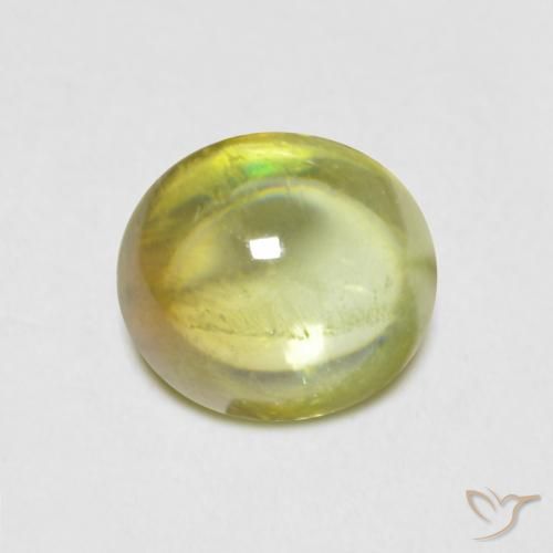 0.88ct طبيعي أخضر ترابى دافئ سيفين, بيضوي, شفاف