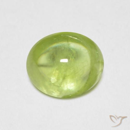 1.33ct طبيعي أخضر مصفر سيفين, بيضوي, شفاف