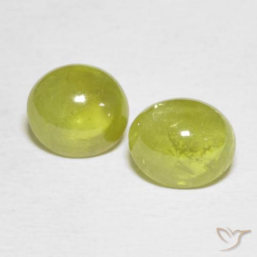 3.74ctw طبيعي Pineapple yellow سيفين, بيضوي, نصف شفاف
