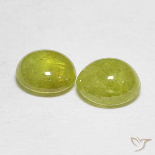 أحجار سيفين Pineapple yellow طبيعية، بيضوي، نصف شفاف، وزنها 3.74 قيراط