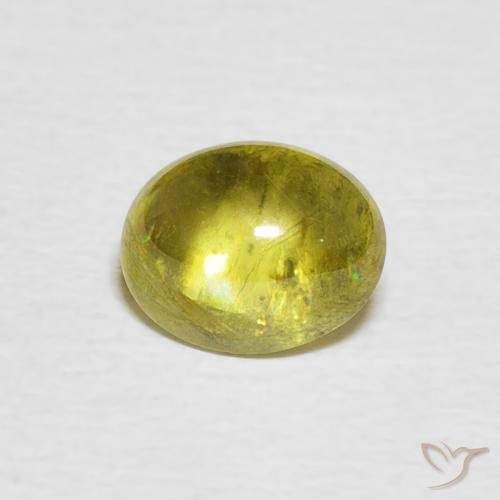 1.28ct طبيعي الأصفر الليمونى سيفين, بيضوي, شفاف