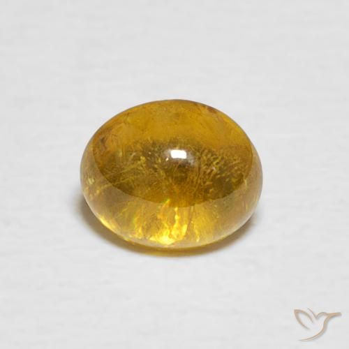 1.02ct طبيعي بنى مصفر سيفين, بيضوي, شفاف
