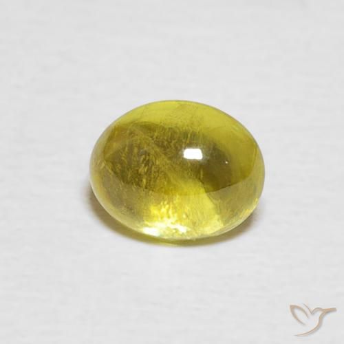 0.96ct طبيعي أصفر بنى سيفين, بيضوي, شفاف