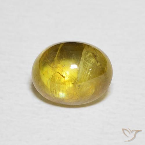 1.58ct طبيعي أصفر بنى سيفين, بيضوي, شفاف