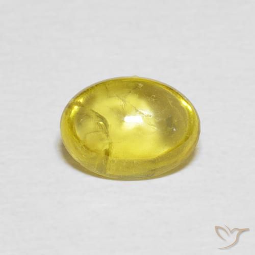 1.34ct طبيعي أصفر عسلى فاتح سيفين, بيضوي, شفاف